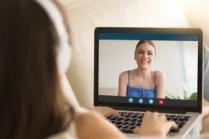 friends talking over skype